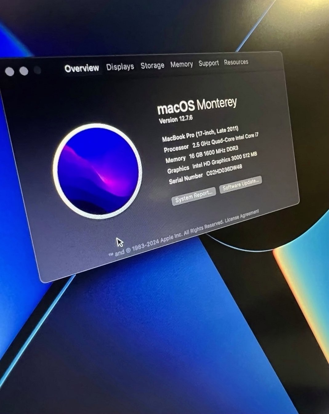 Apple MacBook Pro 17” i7 1TB SSD 16GB - Used image 5