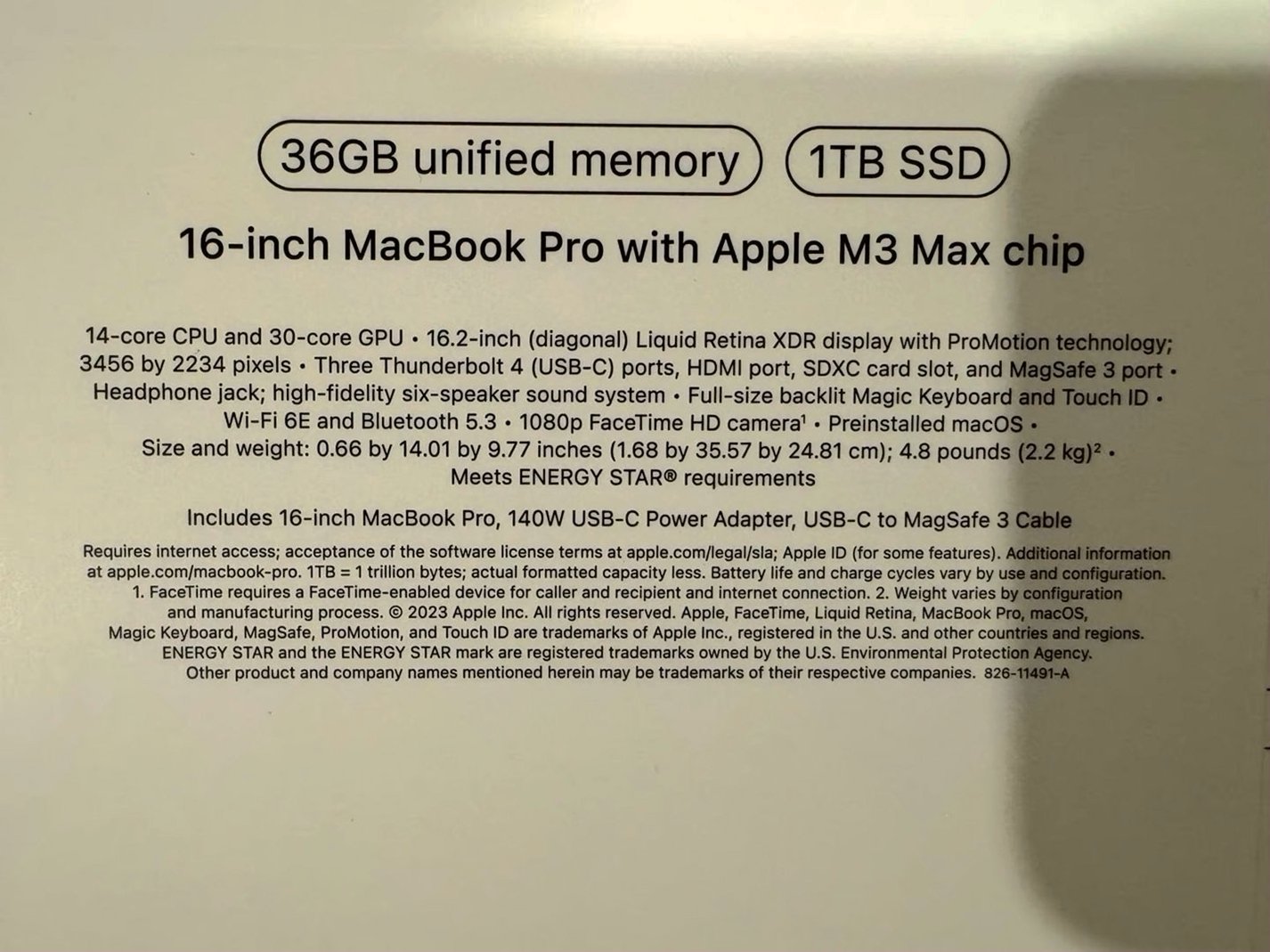 Apple MacBook Pro M3 3T55 104GB Space Grey Unlocked - Used image 3