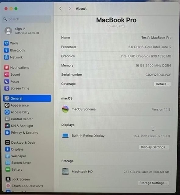 Apple MacBook Pro 5J62 16GB 512GB Space Gray Unlocked - Used image 2