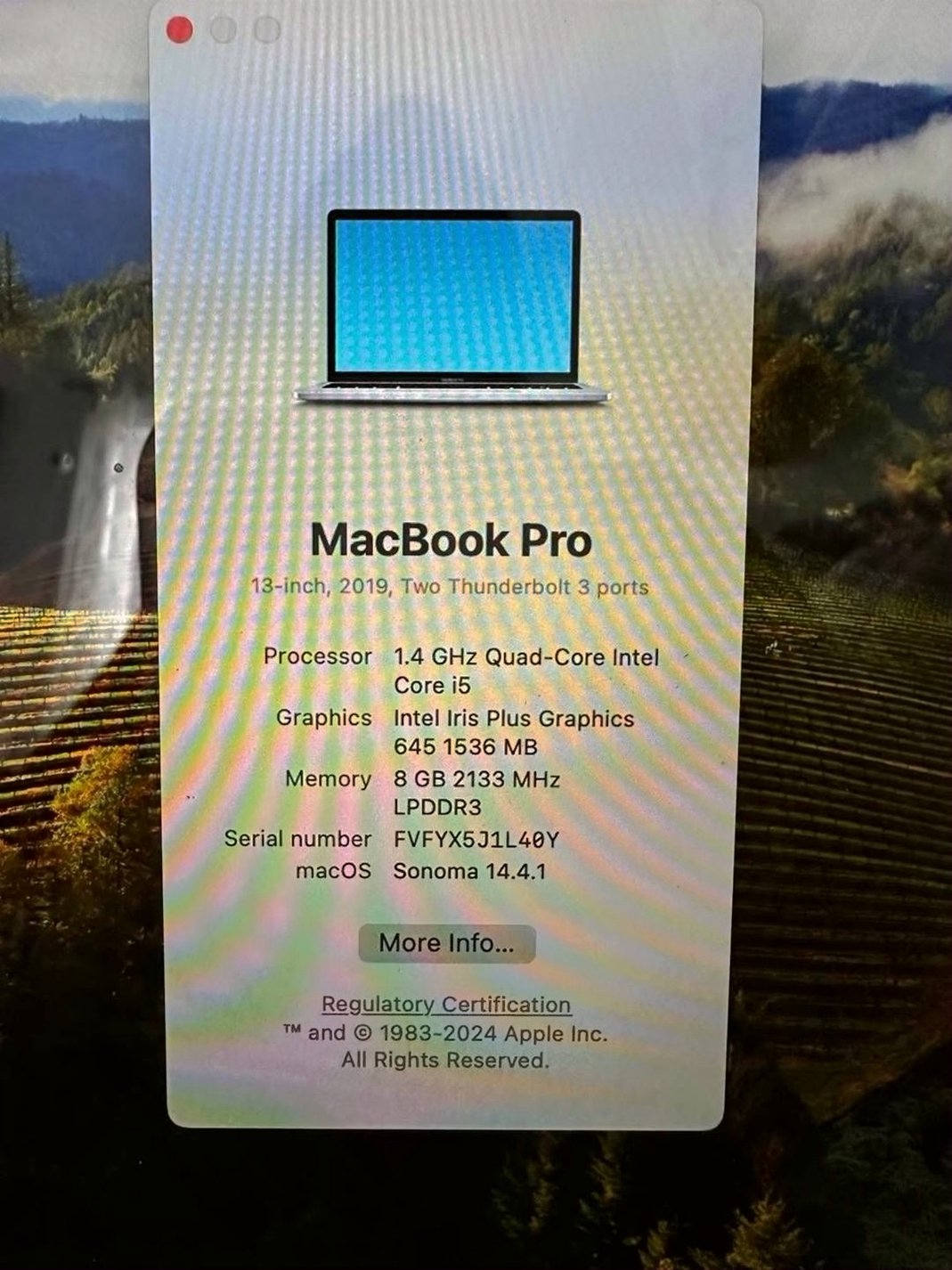Apple MacBook Pro 2019 5V17 256GB Space Gray Unlocked - Used image 5