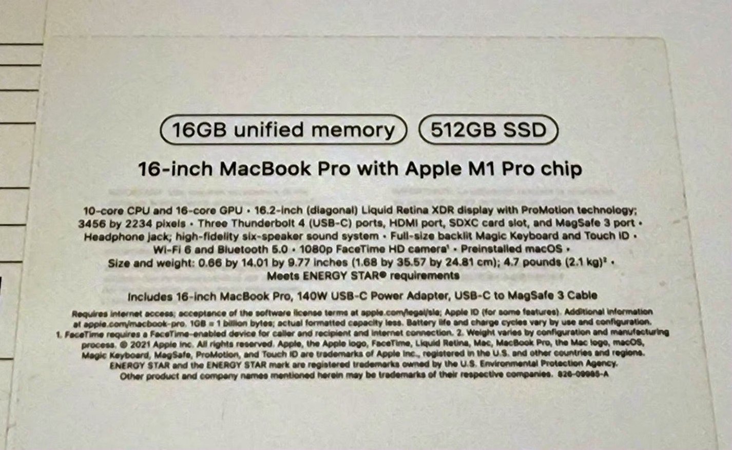 Apple MacBook Pro M1 Pro 16in Unlocked - Used image 4
