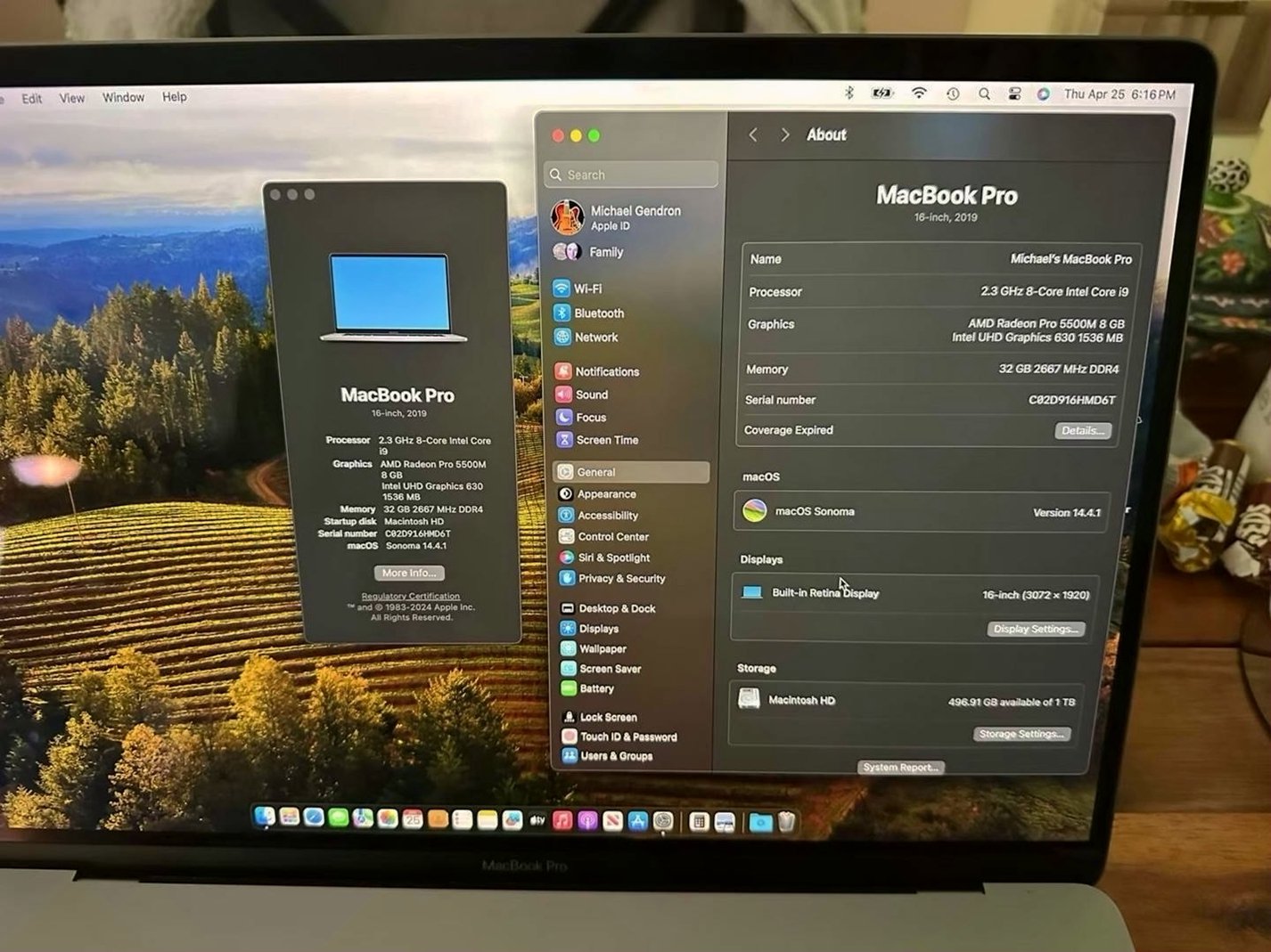 Apple MacBook Pro 2M95 i9 32GB 16-inch Space Gray - Used image 2