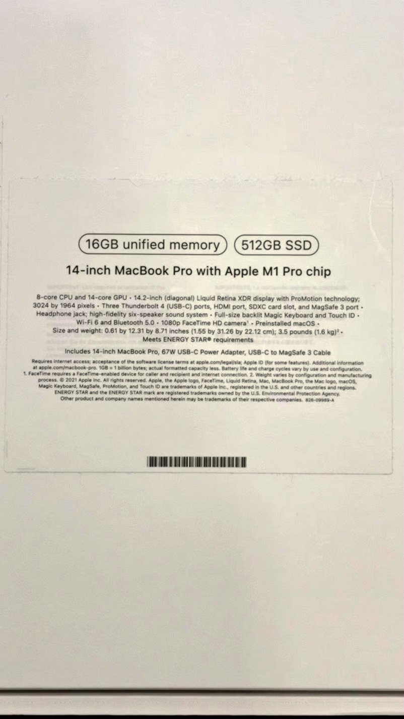 Apple MacBook Pro 14inch M1 Pro 512GB Space Gray Unlocked - Used image 4