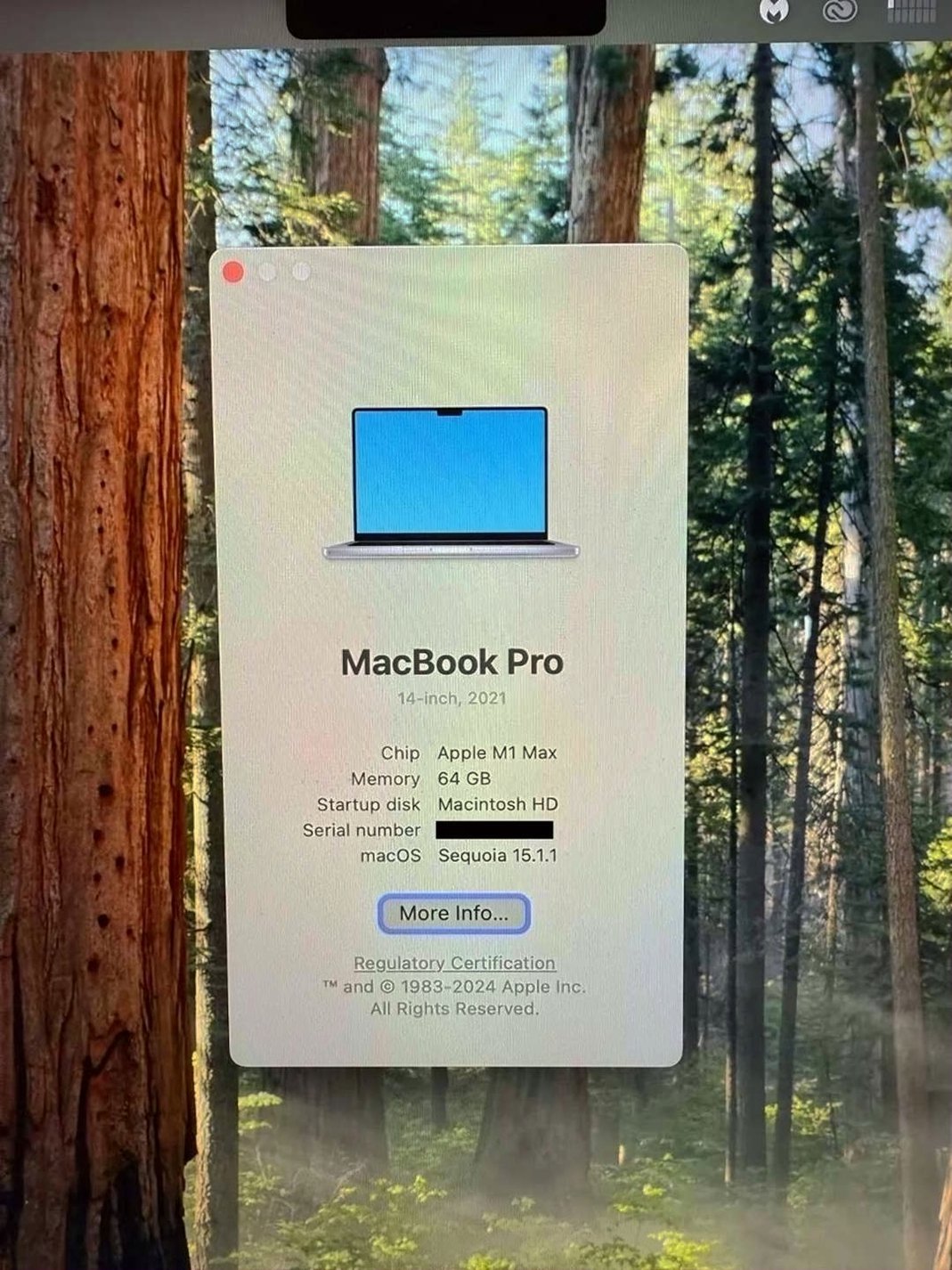 Apple MacBook Pro M1 Max 8TB SSD 64GB RAM Space Gray Unlocked - Used image 5