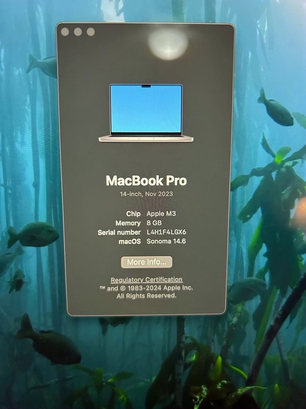 Apple MacBook Pro 14 M3 500GB Silver Unlocked - Used image 2