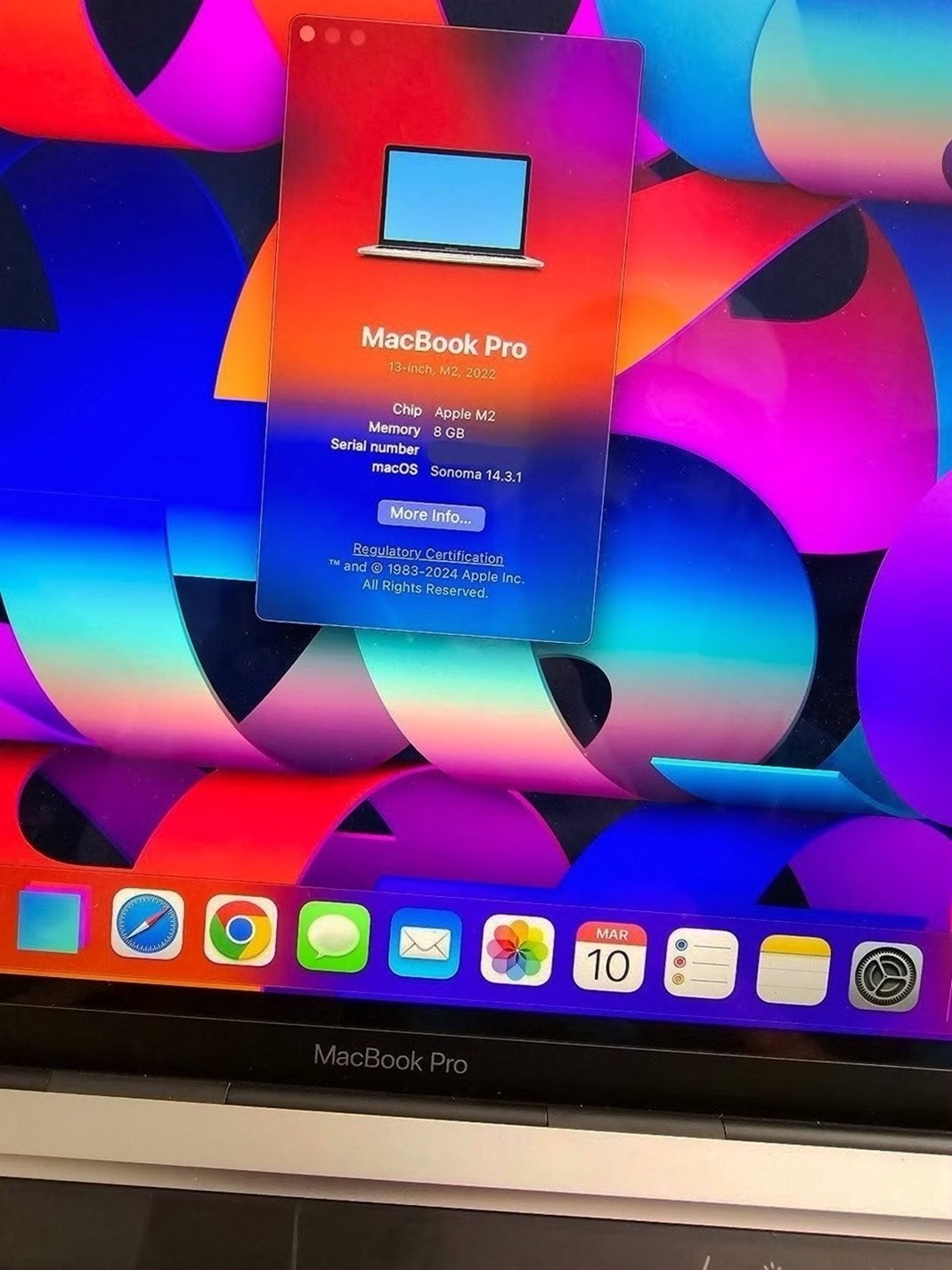 Apple MacBook Pro M2 512GB Space Gray Unlocked - Used image 2