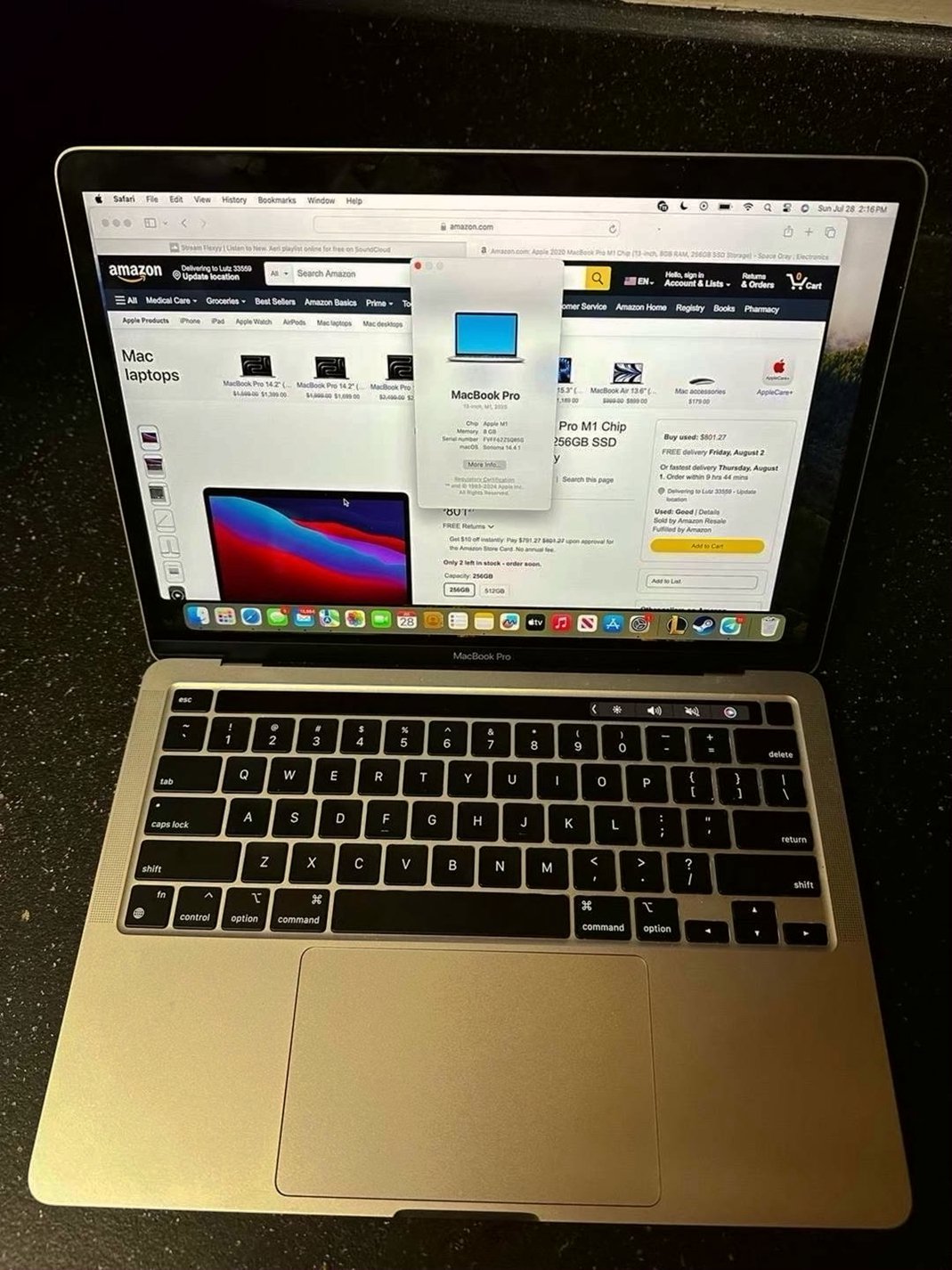 Apple MacBook Pro 13 M1 256GB Space Gray Unlocked - Used image 3