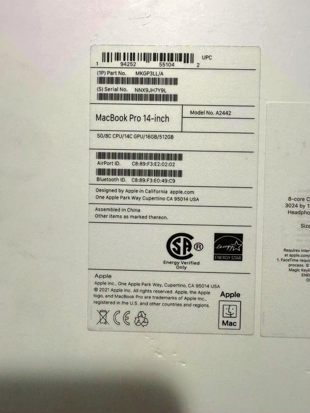 Apple MacBook Pro 2021 14" 512GB Space Gray Unlocked - Used image 3