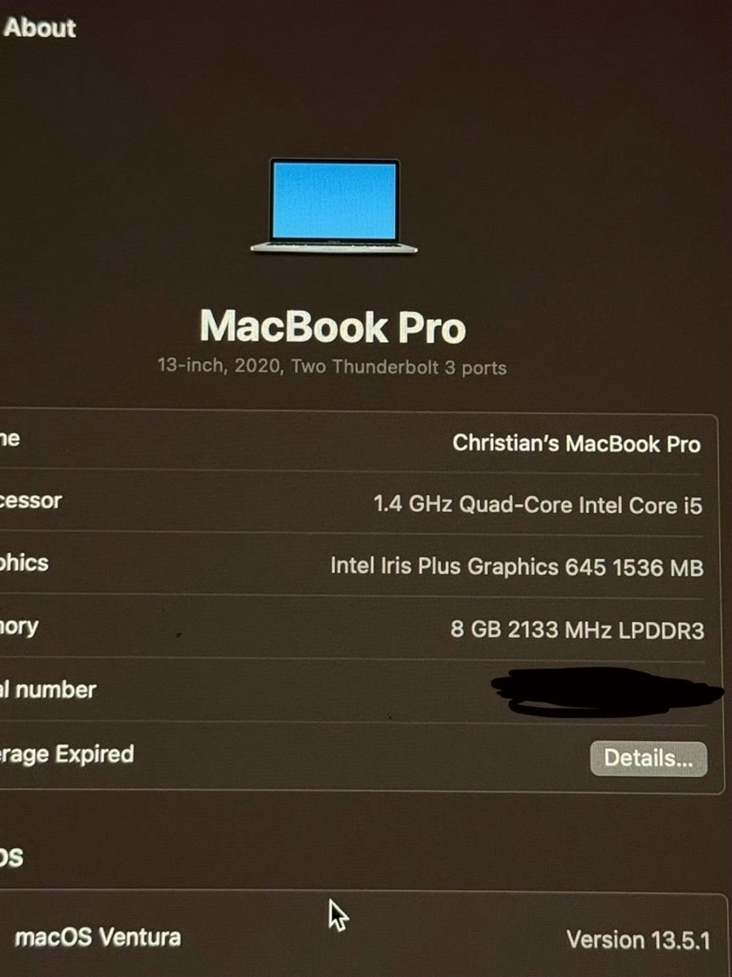 Apple MacBook Pro 13” 2020 512GB Space Gray Unlocked - Used image 5