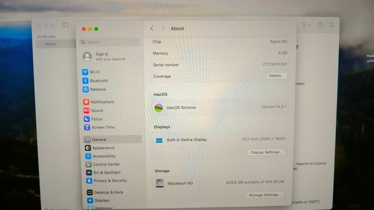 Apple MacBook Pro 500GB Space Gray Unlocked - Used image 2