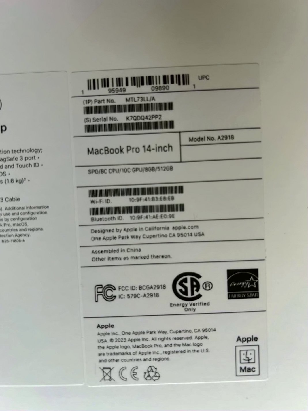 Apple MacBook Pro A2992 512GB Space Gray Unlocked - Used image 4