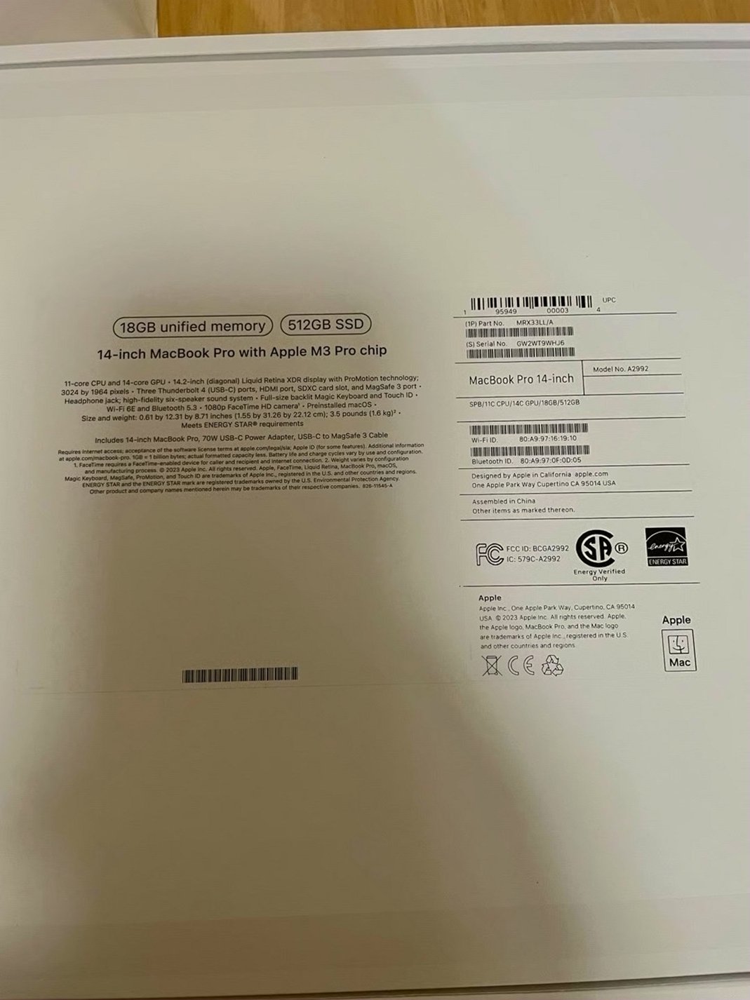 Apple MacBook Pro 2024 14” M3 Pro 18GB 512GB Unlocked - Used image 2