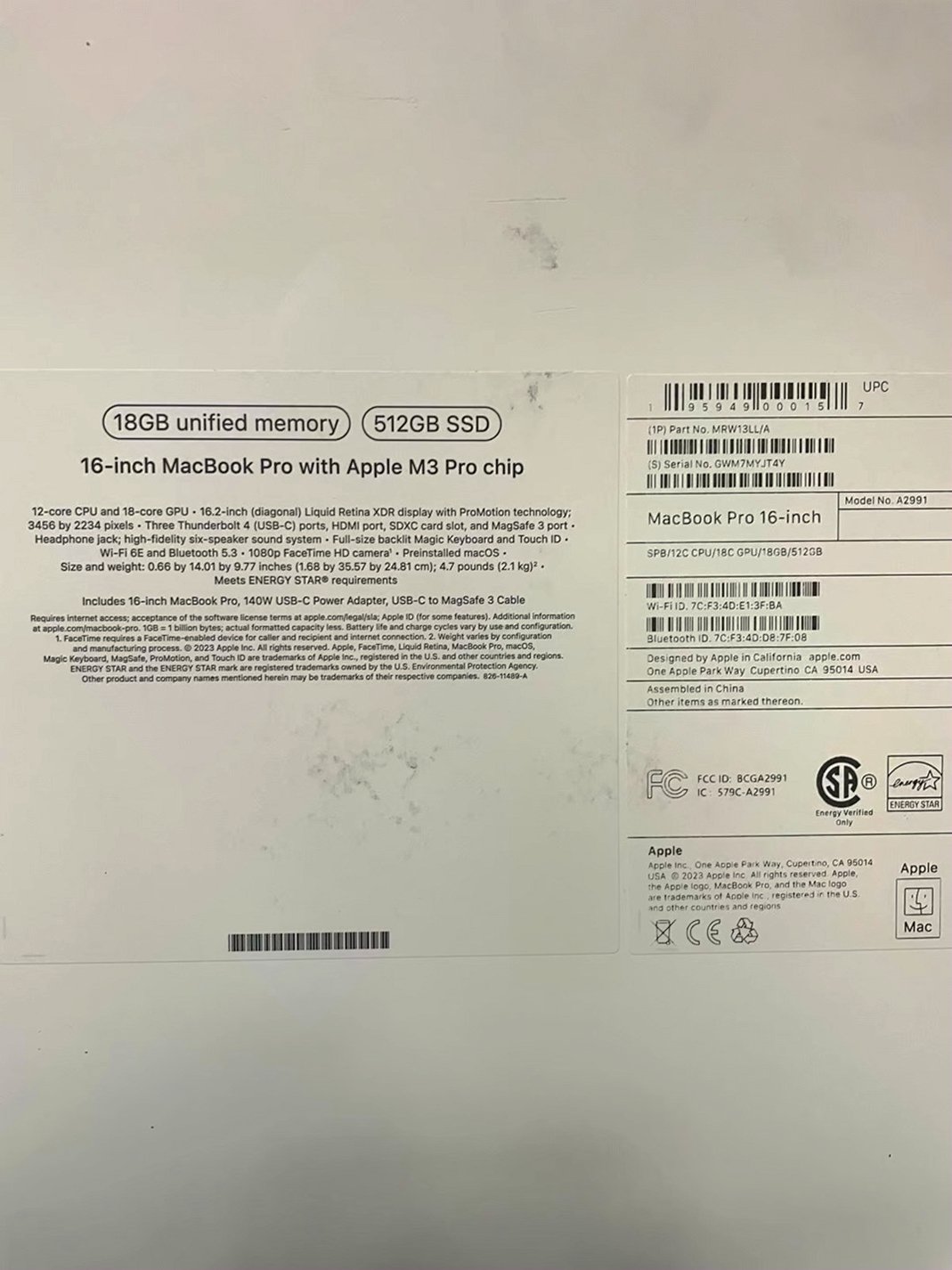 Apple MacBook Pro M3 Pro Chip 512GB Unlocked - Used image 2