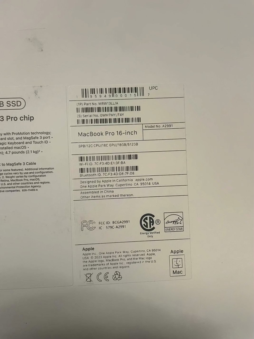 Apple MacBook Pro M3 Pro Chip 512GB Unlocked - Used image 3