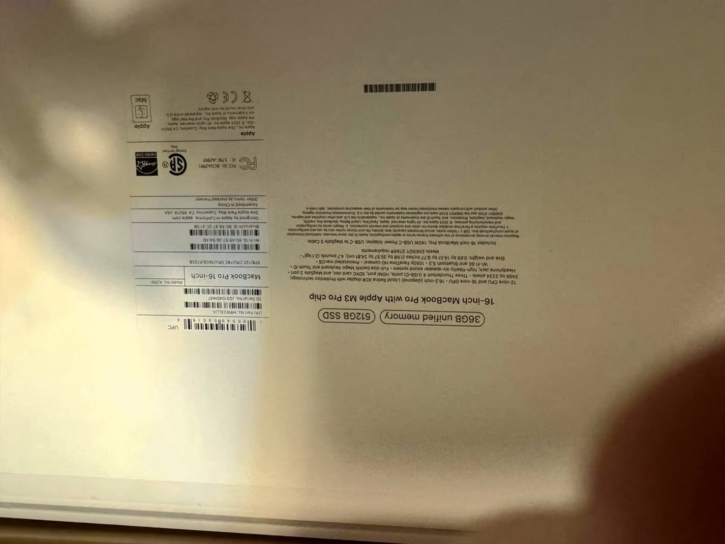 Apple MacBook M3 Pro 16 inch Space Black Unlocked - Used image 5