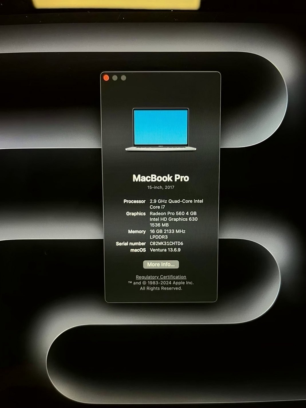 Apple MacBook Pro 2017 256GB Space Gray Unlocked - Used image 4