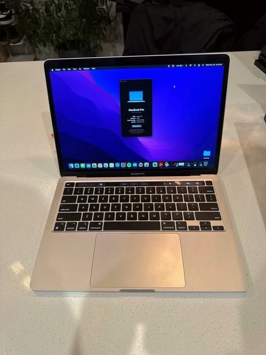 Apple MacBook Pro M2 256GB Space Gray Unlocked - Used image 2