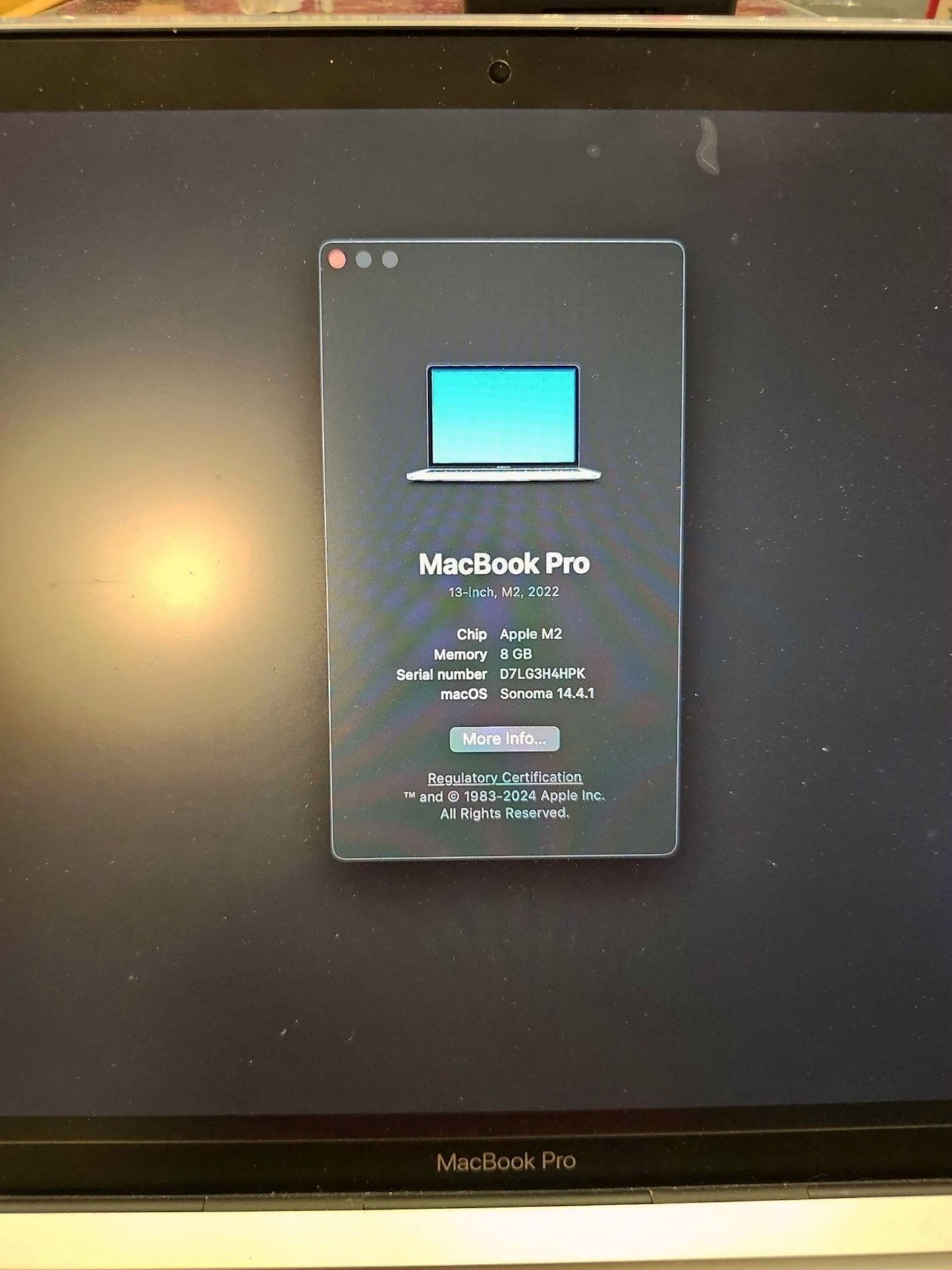 Apple MacBook Pro A2338 256GB Silver Unlocked - Used image 2