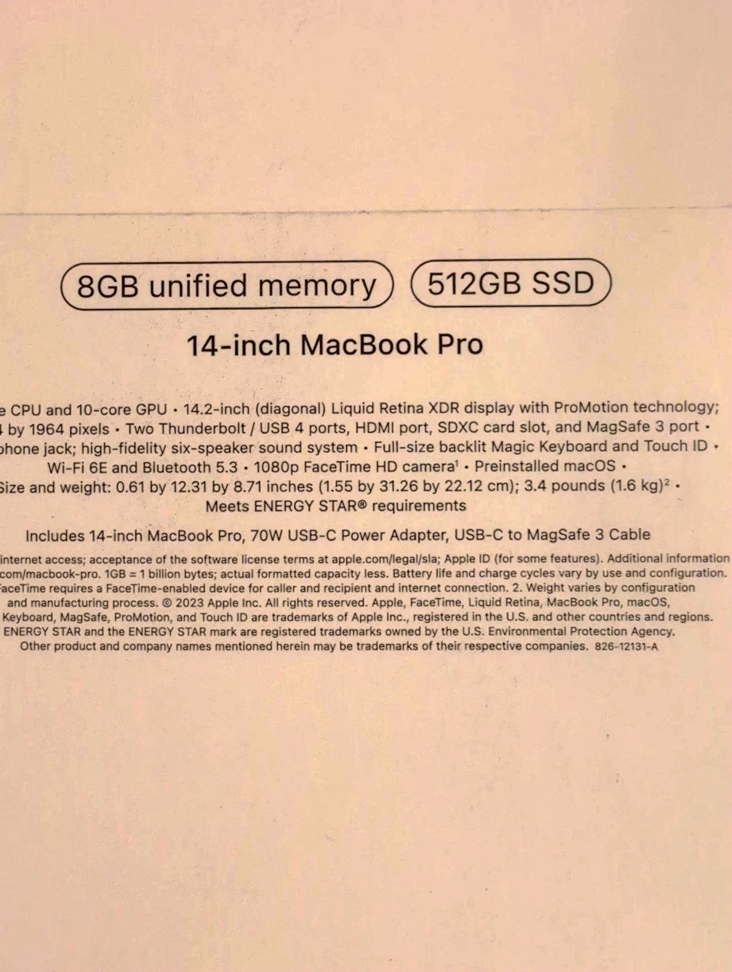 Apple MacBook Pro 14 inch 2O39 Unlocked - Used image 2