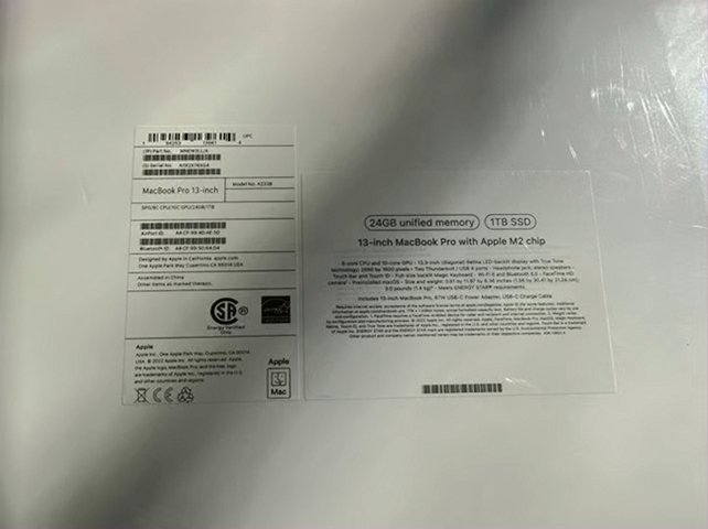 Apple MacBook Pro M2 1TB SSD 24GB Memory 13" Space Gray Unlocked - Used image 3