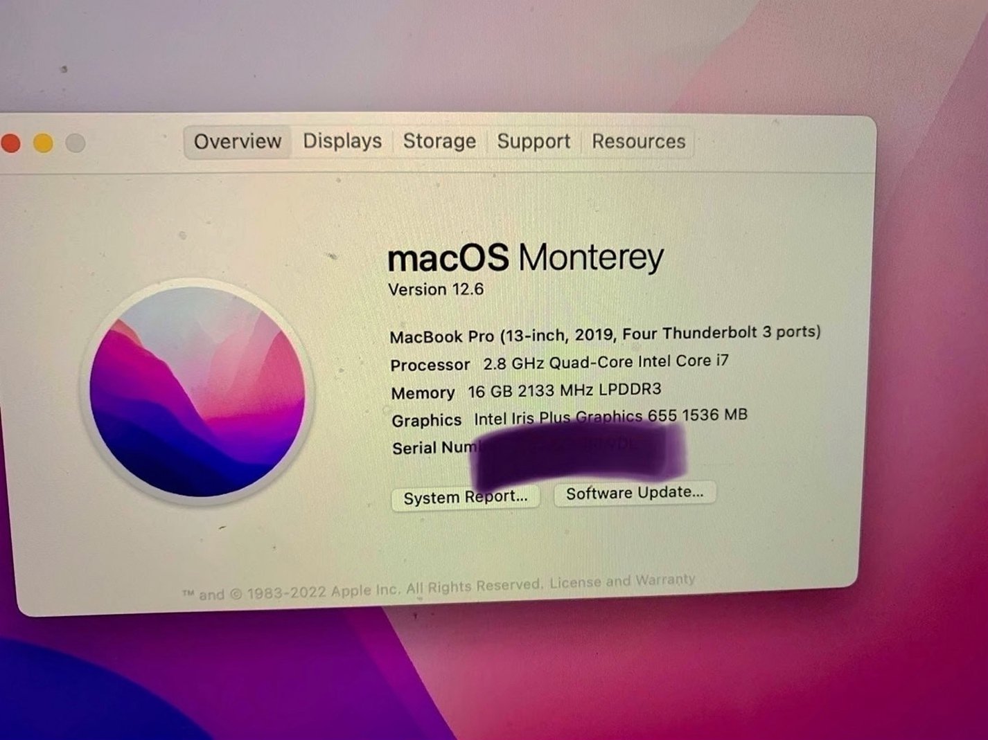 Apple MacBook Pro 2019 i7 256GB 13.3 Silver Unlocked - Used image 2
