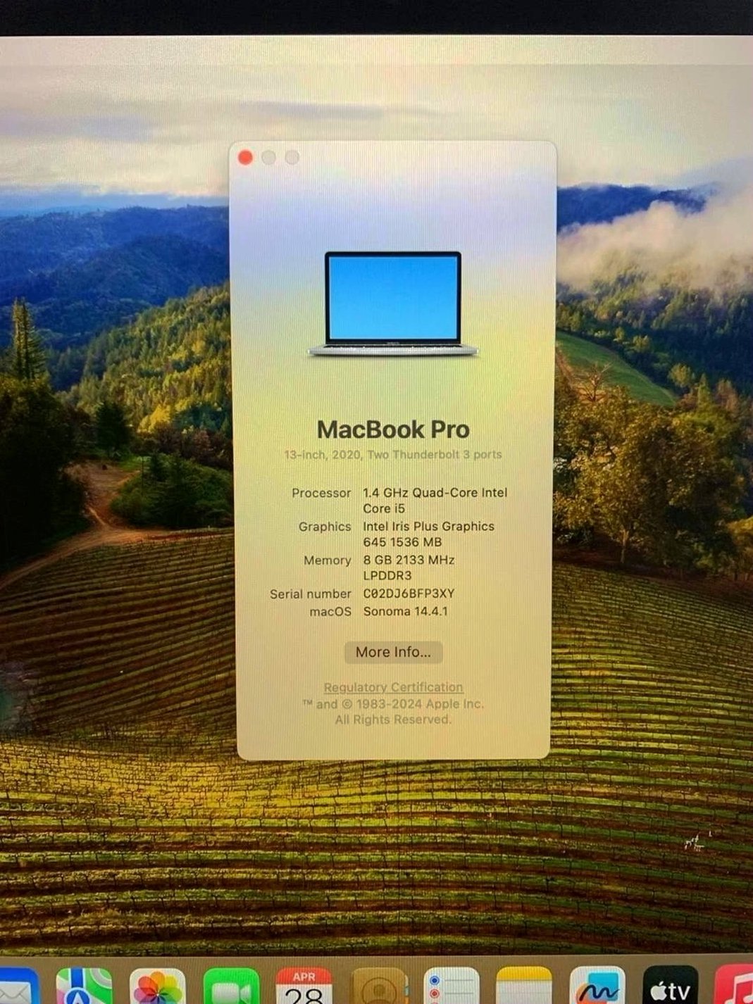 Apple MacBook Pro 2020 13-inch Unlocked Used image 2