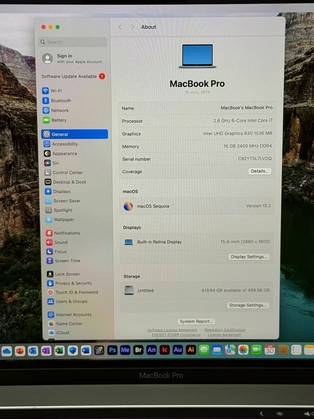 Apple MacBook Pro 15” Retina Touch Bar 512GB Space Gray Unlocked - Used image 5