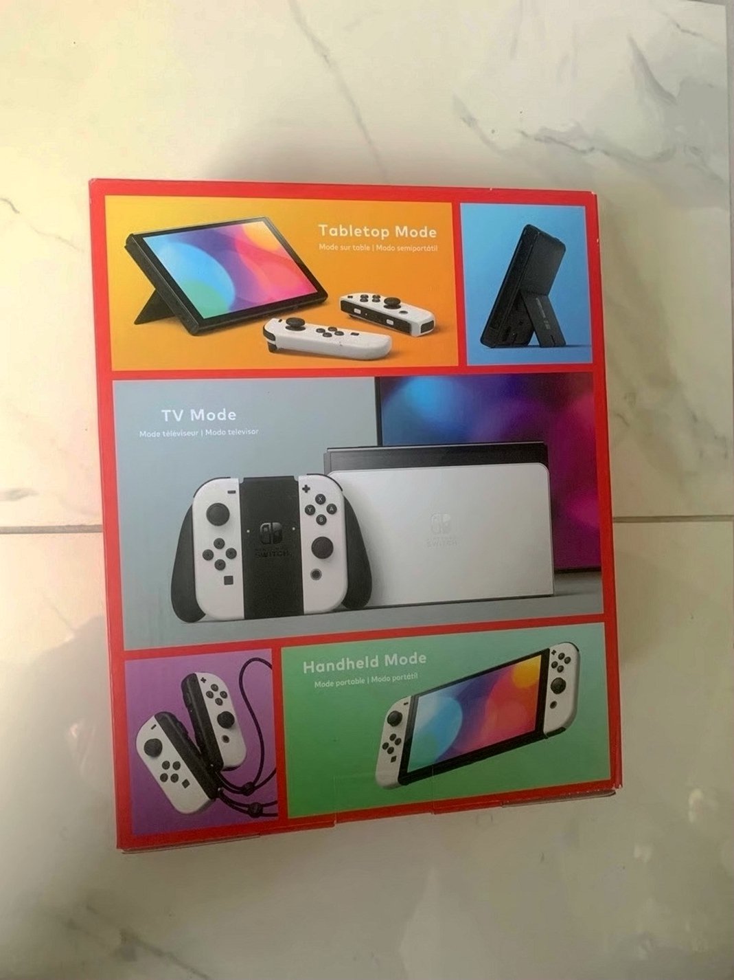 Nintendo Switch OLED 64GB Neon Blue/Red Used image 2