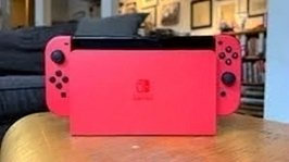 Nintendo Switch OLED 128GB Mario Red Edition with Games - Used image 4