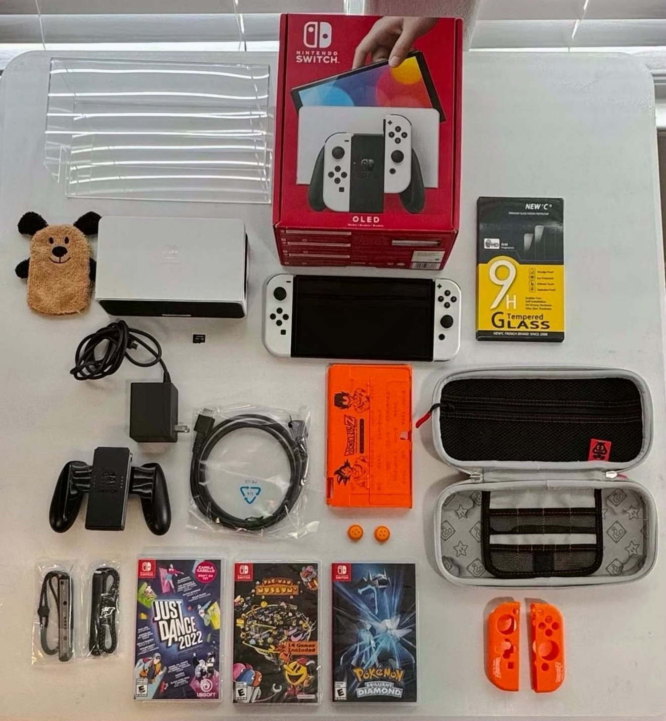 Nintendo Switch OLED Bundle Set with 3 Games and Accessories - Used