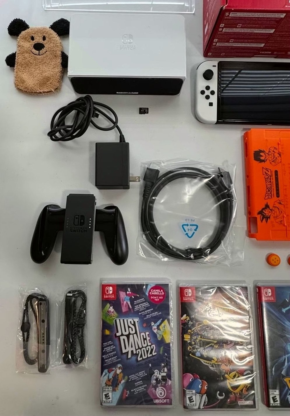 Nintendo Switch OLED Bundle Set with 3 Games and Accessories - Used image 4