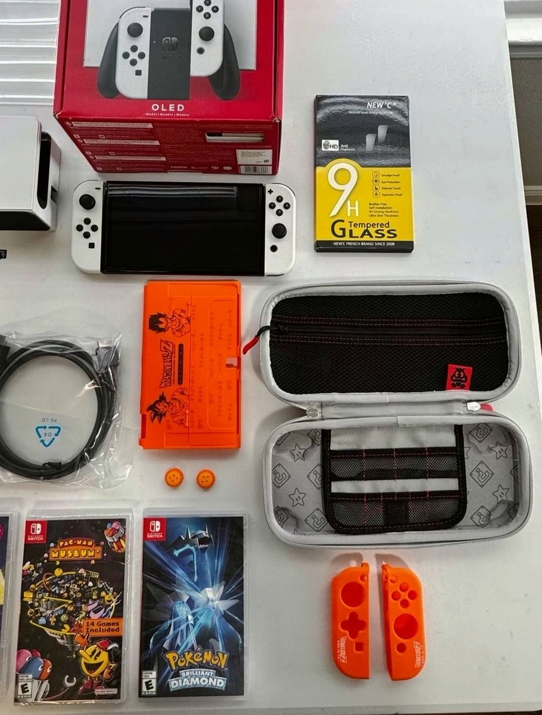 Nintendo Switch OLED Bundle Set with 3 Games and Accessories - Used image 5