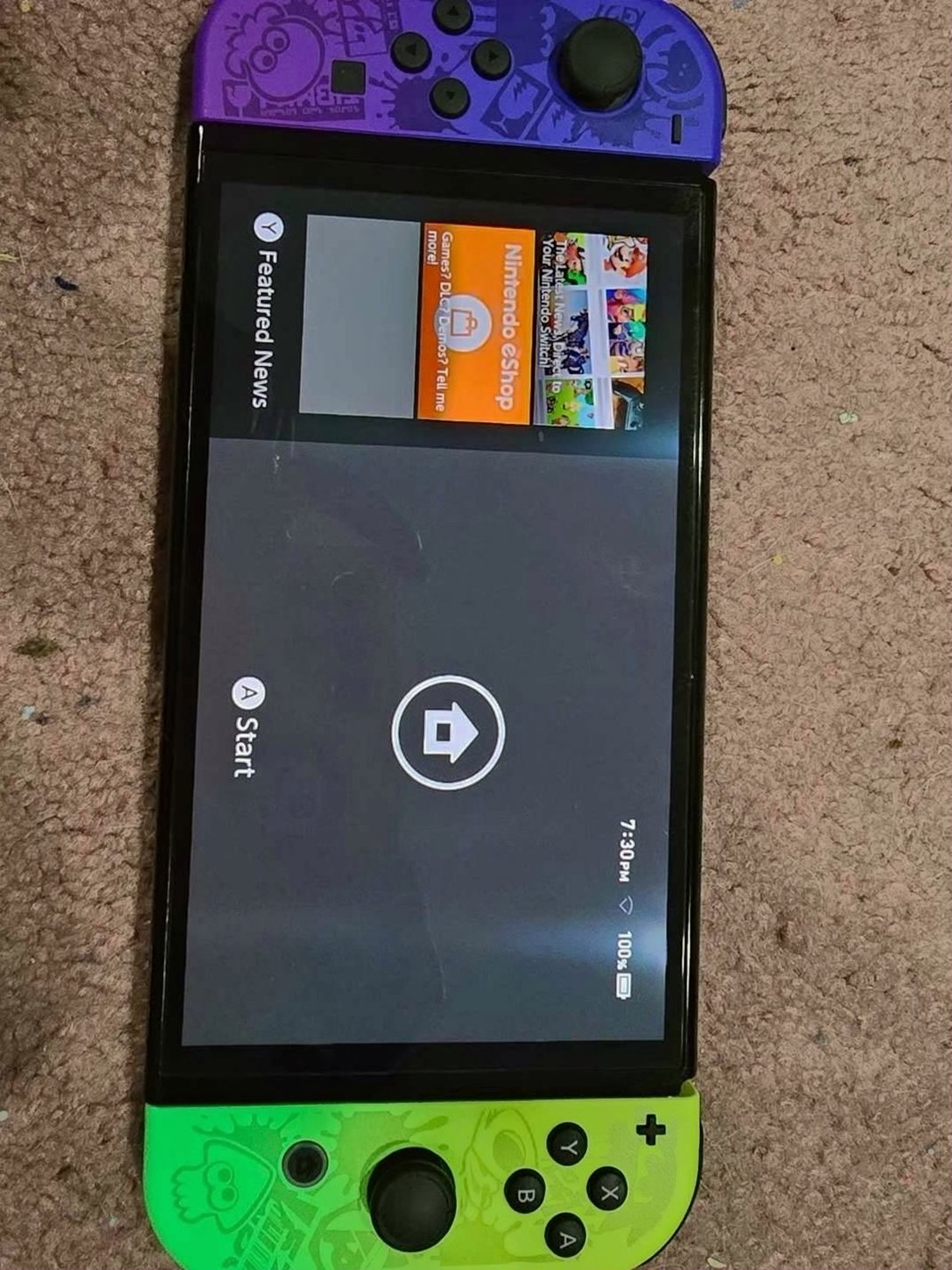 Nintendo Switch OLED Splatoon 3 Edition with Case - Used image 3