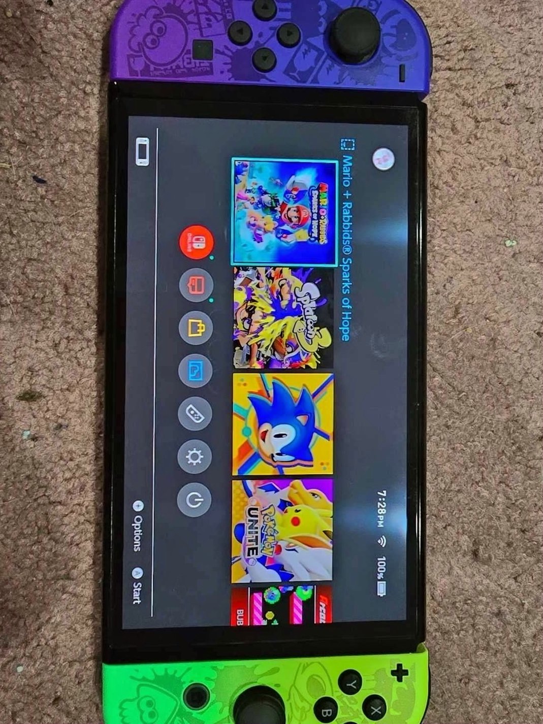 Nintendo Switch OLED Splatoon 3 Edition with Case - Used image 4