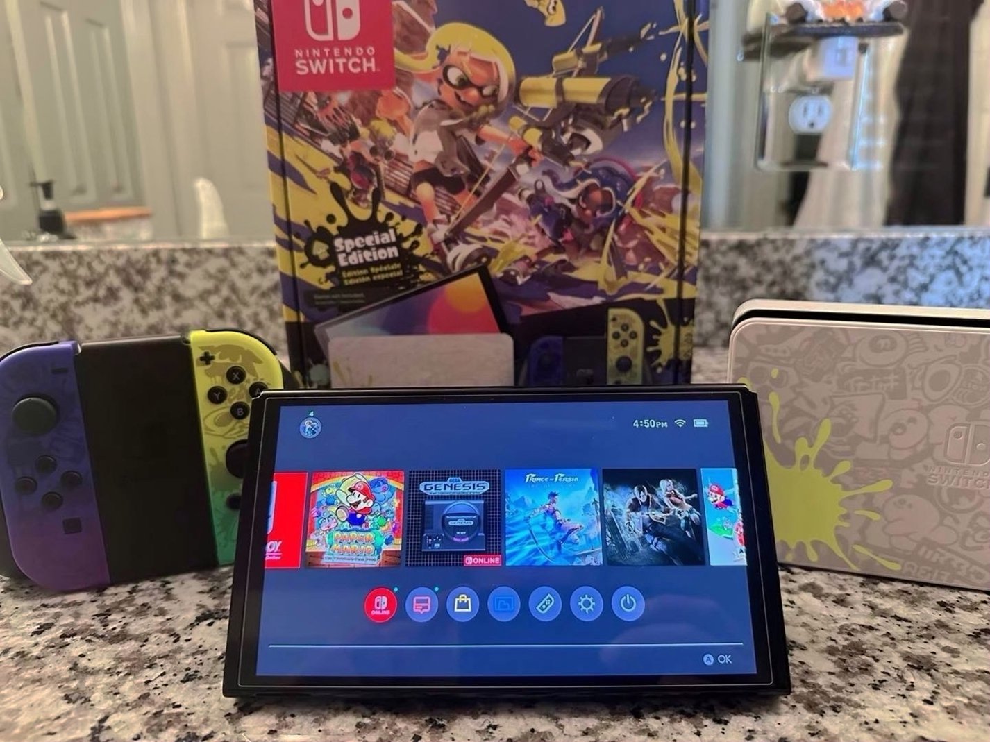 Nintendo Switch OLED Splatoon 256GB Grey Used