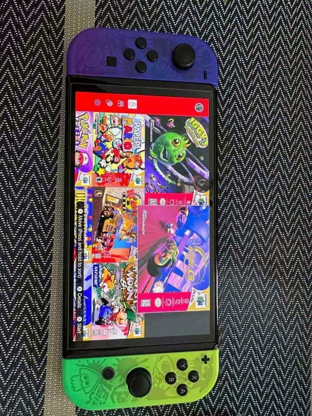 Nintendo Switch OLED Splatoon 256GB Grey Used image 5