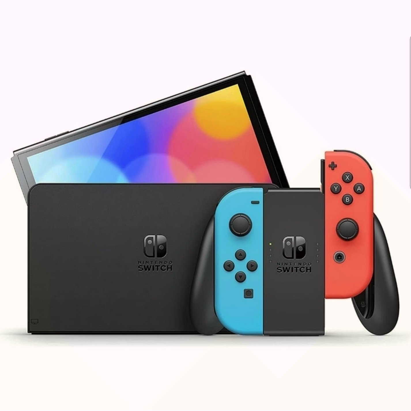 Nintendo Switch OLED Neon 64GB Neon Unlocked - Used image 2
