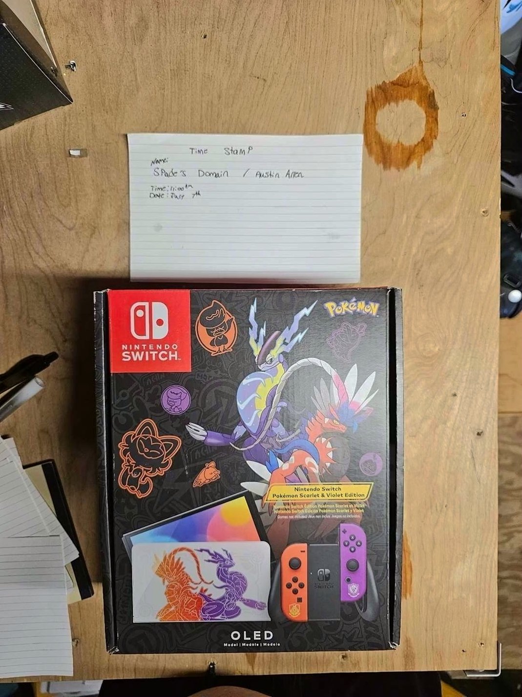 Nintendo Switch OLED Pokemon Scarlett & Violett Edition 6W61 - Used