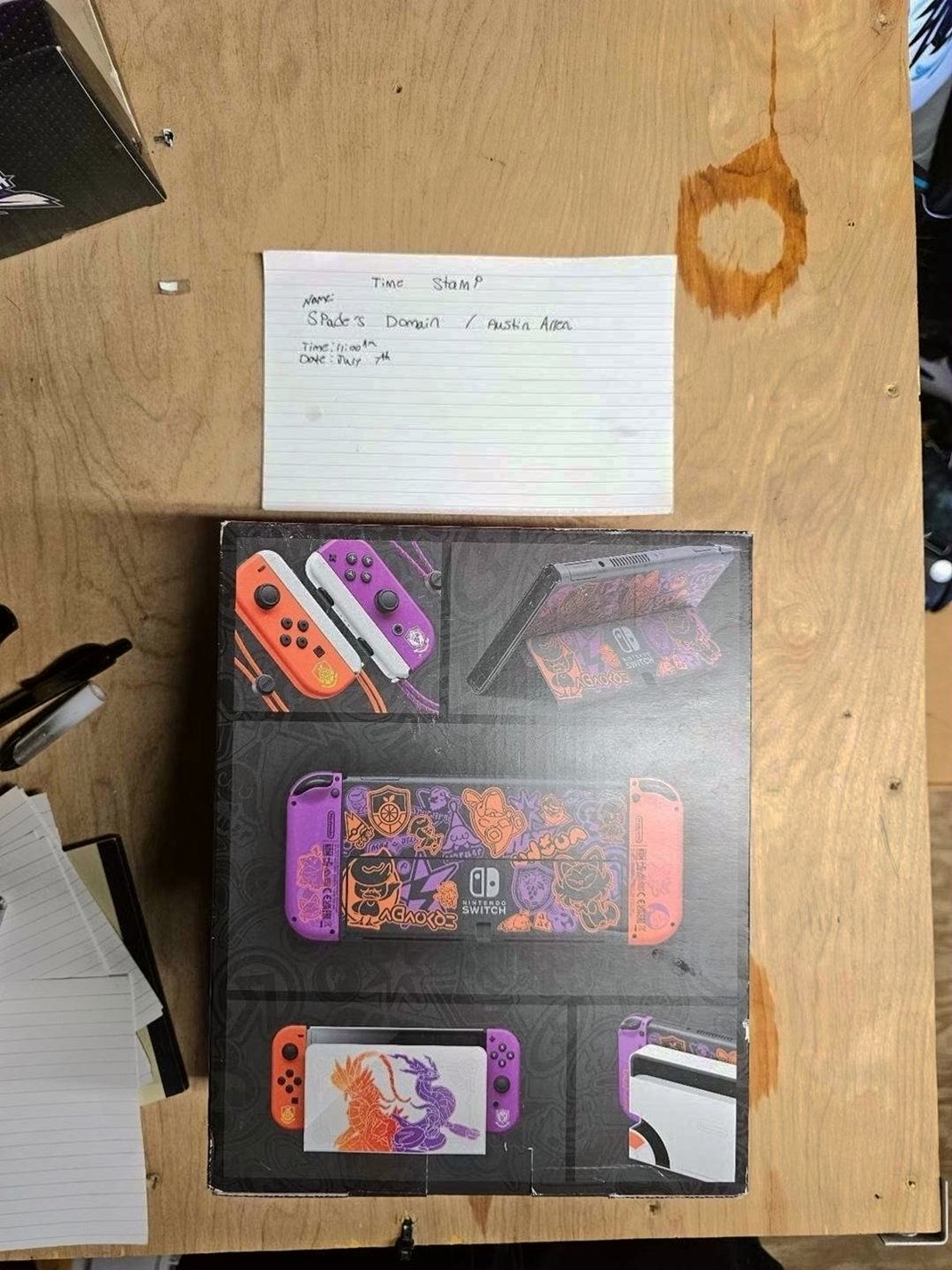 Nintendo Switch OLED Pokemon Scarlett & Violett Edition 6W61 - Used image 2