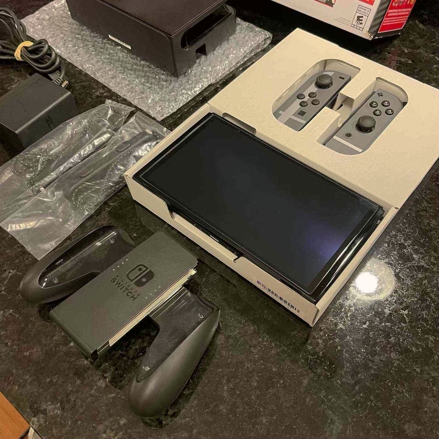Nintendo Switch OLED Model 64GB Gray - Used image 2