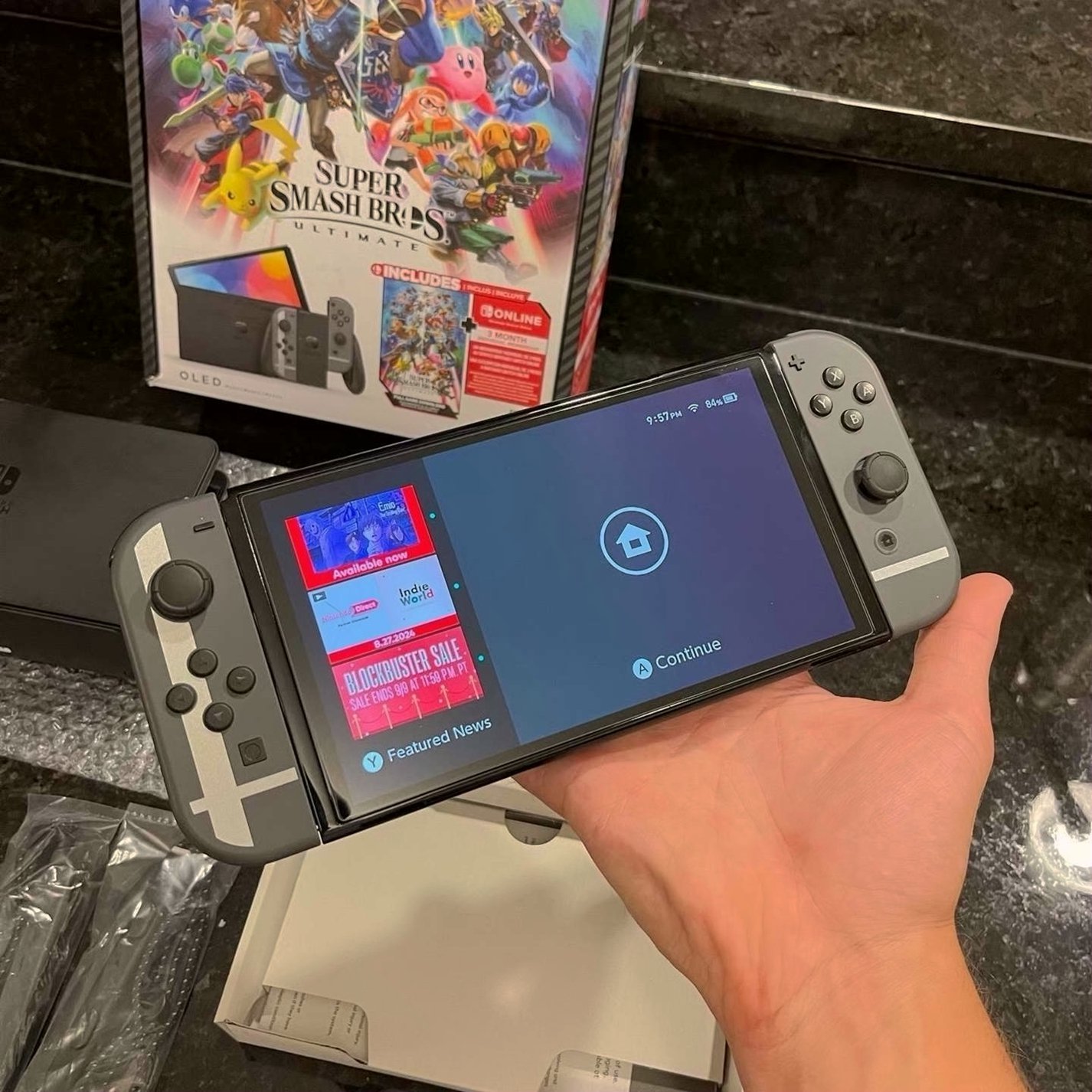 Nintendo Switch OLED Model 64GB Gray - Used image 4
