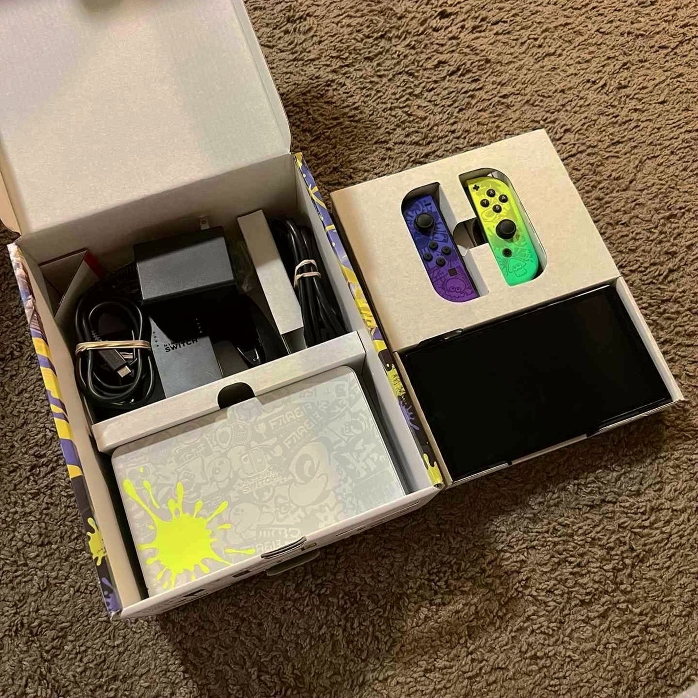 Nintendo Switch OLED Splatoon 3 Special Edition 64GB Multicolor Unlocked - Used image 3