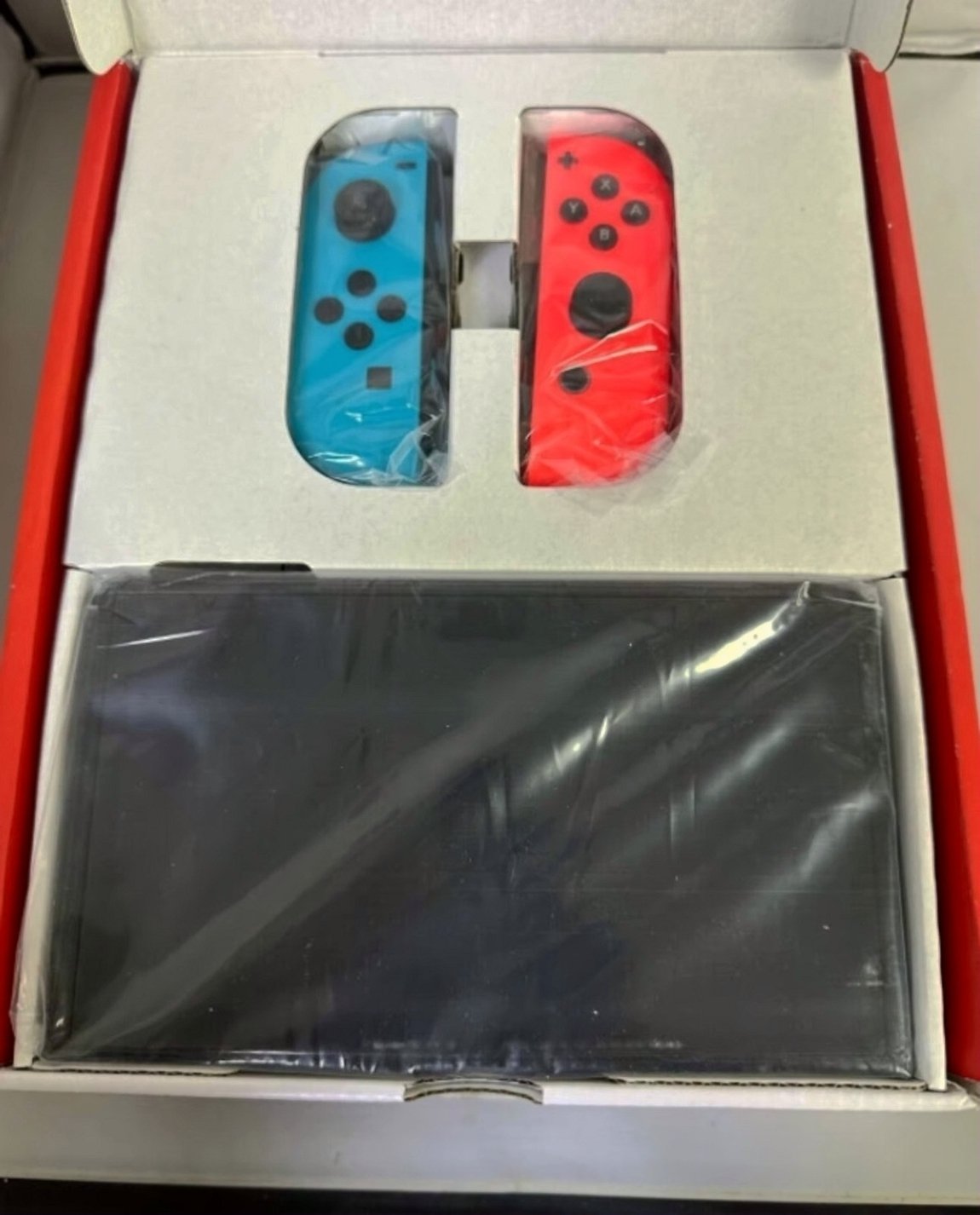 Nintendo Switch OLED Model 64GB Neon Red & Neon Blue Unlocked - Used image 2