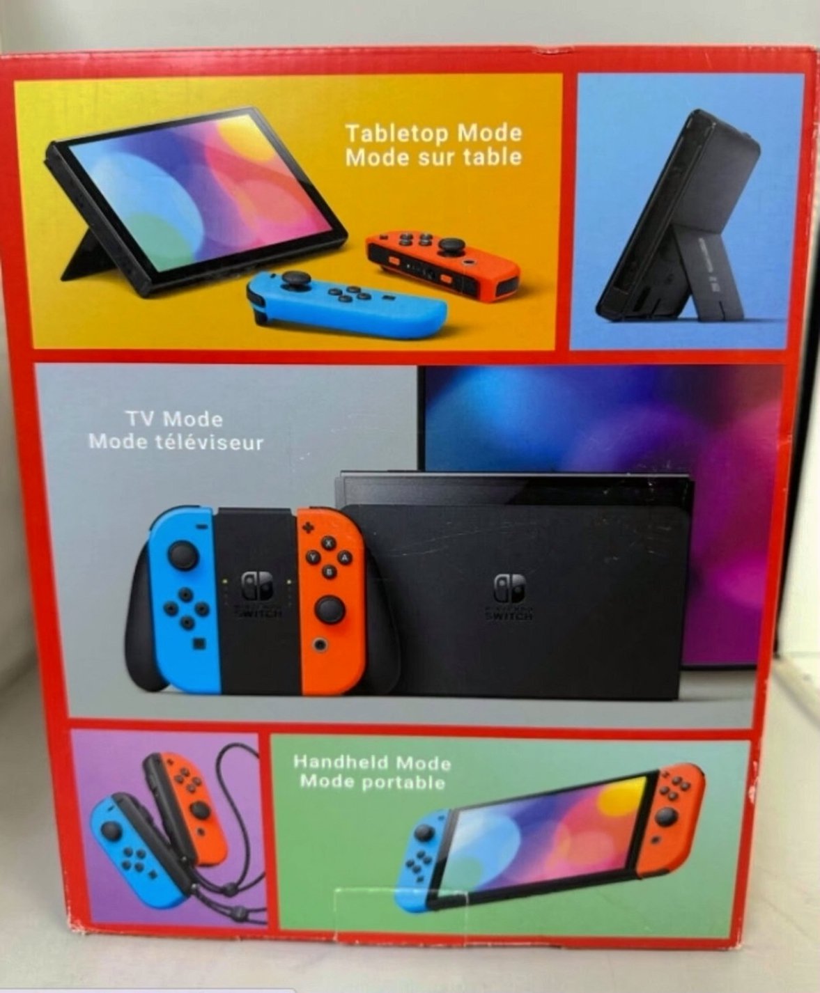 Nintendo Switch OLED Model 64GB Neon Red & Neon Blue Unlocked - Used image 3