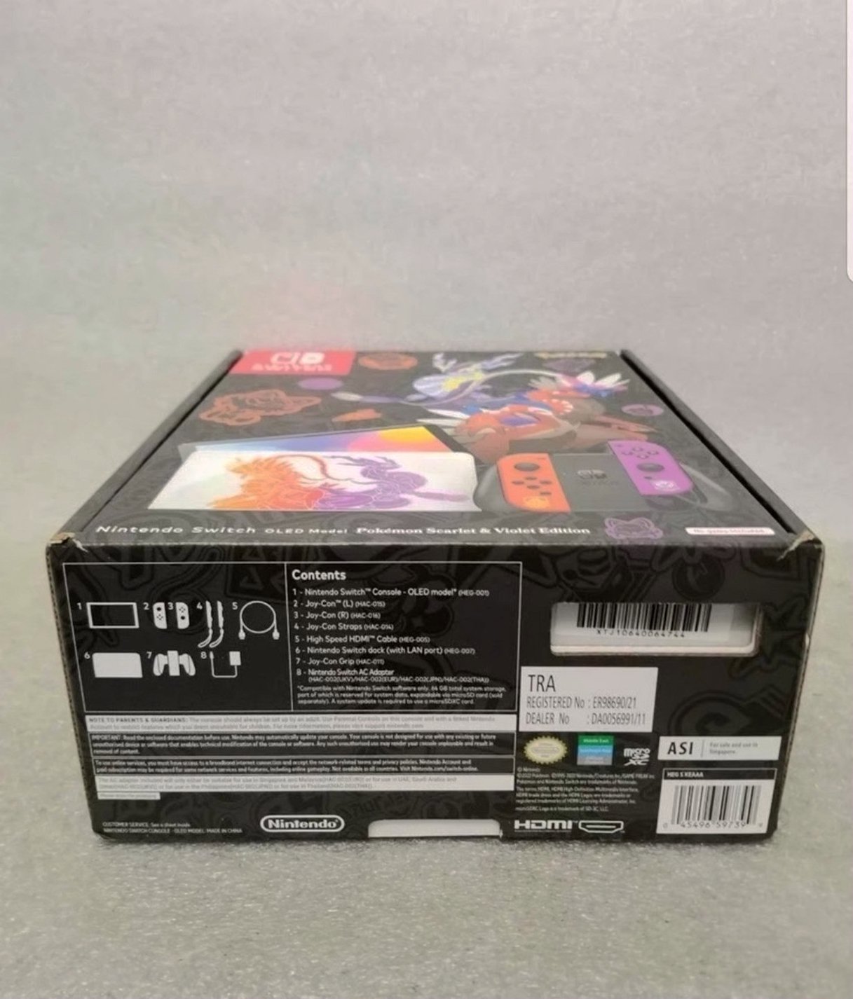 Nintendo Switch OLED Pokemon Scarlet & Violet Special Edition 64GB Used image 5