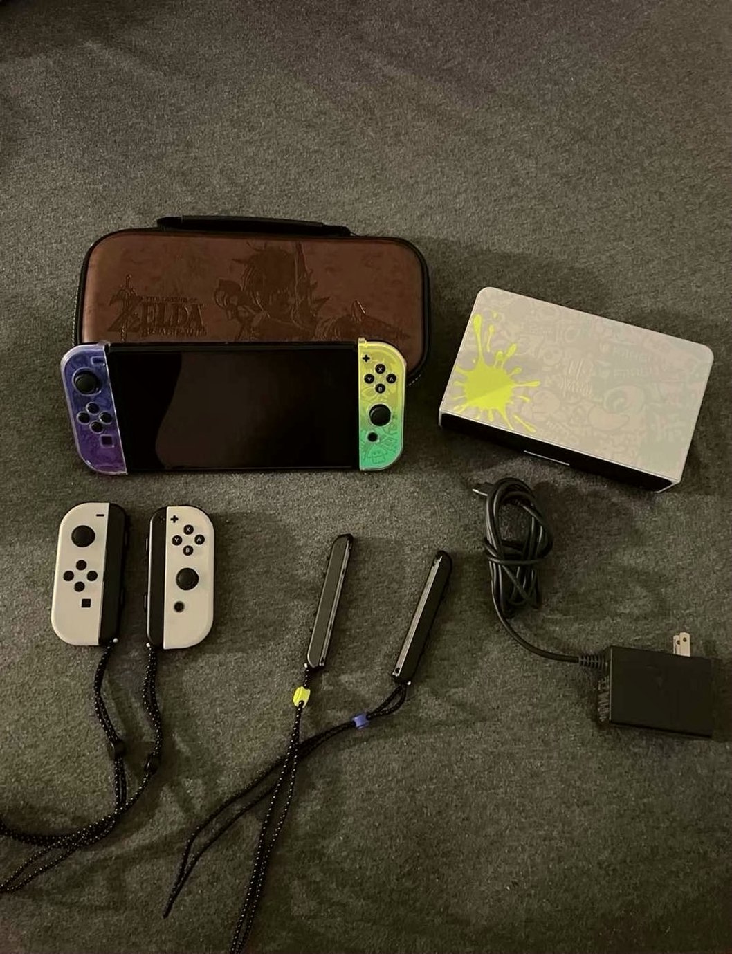 Nintendo Switch OLED Splatoon Edition with Extra Joycons - Used