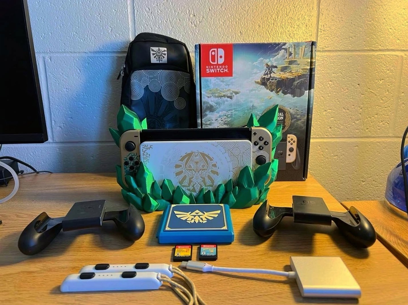 Nintendo Switch OLED Tears of the Kingdom Massive Bundle Unlocked - Used