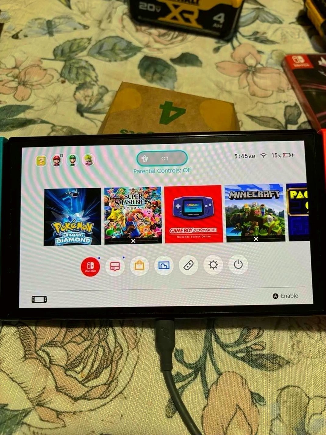 Nintendo Switch OLED 6G17 Pokémon Game Bundle Used image 4