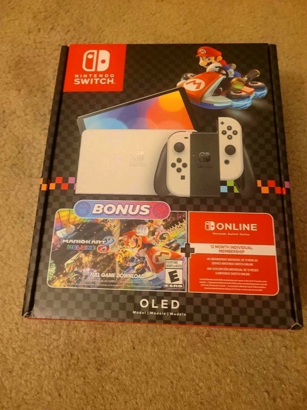 Nintendo Switch OLED Mario Kart Edition Unlocked - Used