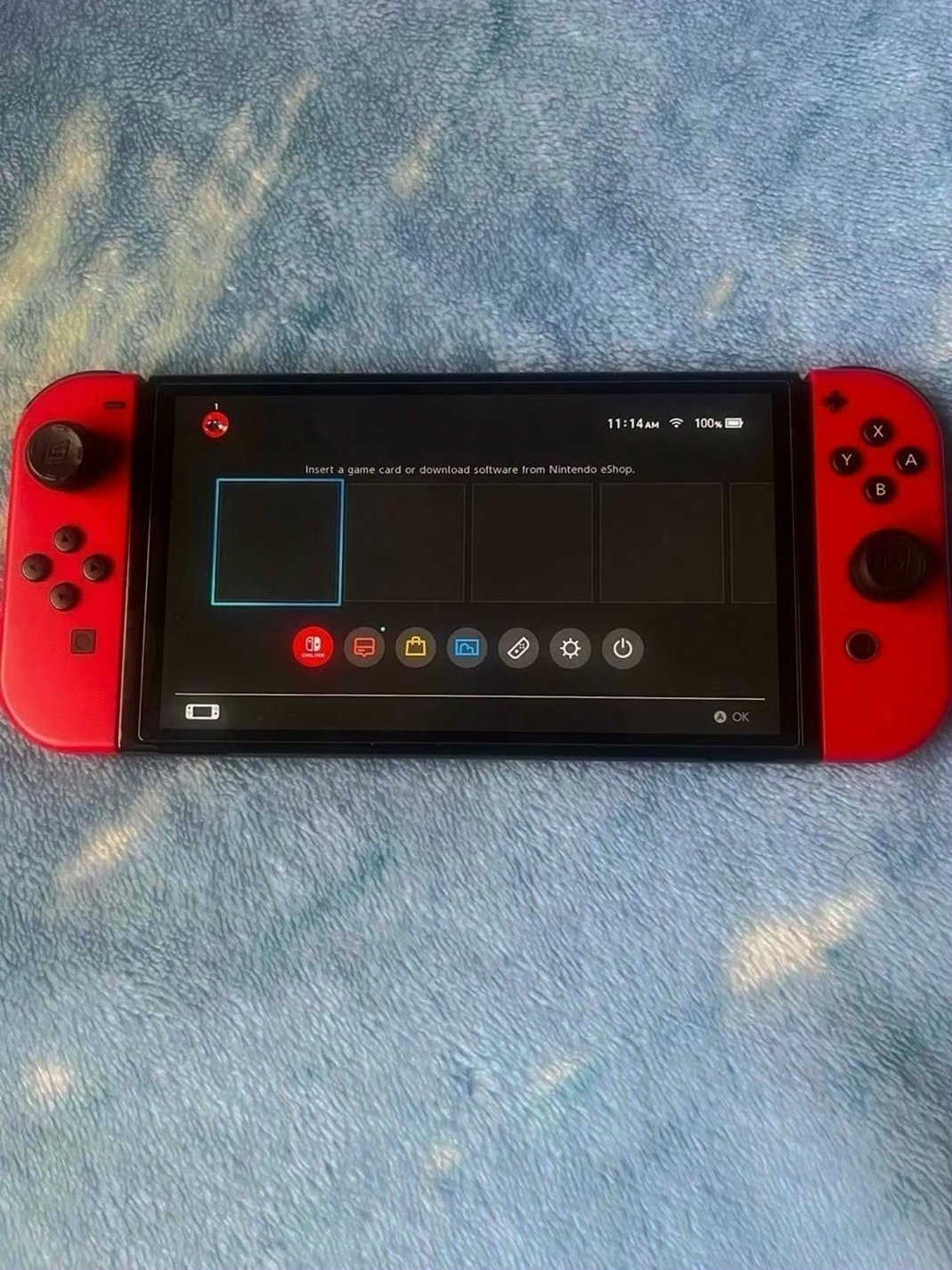 Nintendo Switch OLED 256GB Red/Blue Used image 2
